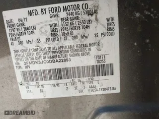 2013 Ford Edge SEL with VIN 2FMDK3JC0DBA22893, listed as a IAAI auction lot 40882894 with 244,199 mi miles. Bid and sale history available at carsss.com. Image 9.
