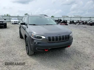 2020 Jeep Cherokee Trailhawk Elite with VIN 1C4PJMBNXLD549505, listed as a Copart auction lot 53468925 with 88,991 mi miles and Salvage title. Bid and sale history available at DreamBid. Image 14.