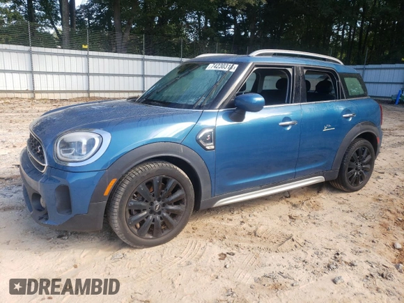 2022 MINI Countryman Cooper S with VIN WMZ83BR0XN3N36968, listed as a Copart auction lot 74230314 with Not provided miles and Salvage title. Bid and sale history available at DreamBid. Image 1.
