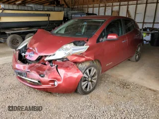 2015 Nissan LEAF SV with VIN 1N4AZ0CPXFC316957, listed as a Copart auction lot 49539575 with 51,383 mi miles and Salvage title. Bid and sale history available at DreamBid. Image 1.