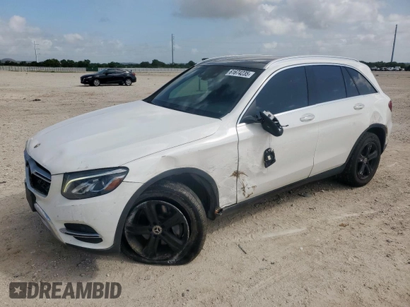 2018 Mercedes-Benz GLC 300 with VIN WDC0G4JB3JV025492, listed as a Copart auction lot 61674235 with 99,671 mi miles and Salvage title. Bid and sale history available at DreamBid. Image 1.