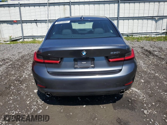 2021 BMW 3 Series 330i xDrive with VIN WBA5R7C00MFK50404, listed as a Copart auction lot 56010064 with 22,905 mi miles. Bid and sale history available at carsss.com. Image 6.