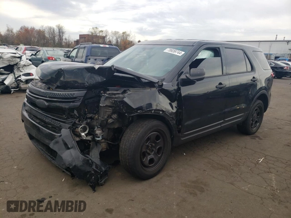 2014 Ford Utility Police Interceptor with VIN 1FM5K8AR7EGA45149, listed as a Copart auction lot 44045135 with 0 mi miles and Salvage Title. Bid and sale history available at carsss.com. Image 1.