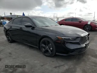 2024 Honda Accord Sport-L with VIN 1HGCY2F72RA077497, listed as a Copart auction lot 54013155 with 13,967 mi miles and Salvage title. Bid and sale history available at DreamBid. Image 4.