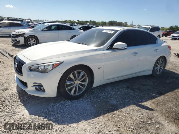2017 Infiniti Q50 Premium z VIN JN1EV7AP5HM737908, wystawiony jako Copart lot #57037925 z przebiegiem 68 606 mil mil oraz Szkoda całkowita • Salvage title. Historia ofert i sprzedaży dostępna na DreamBid. Obrazek 1.