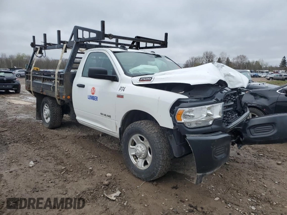 2020 Ram 2500 Tradesman with VIN 3C7WR4AJ2LG206518, listed as a Copart auction lot 50822904 with 0 mi miles and Salvage Title. Bid and sale history available at carsss.com. Image 4.