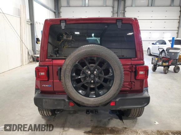 2021 Jeep Wrangler Unlimited Sahara с VIN 1C4JJXP63MW684811, выставлен на аукционе Copart как лот 55136775 с пробегом 29 901 миль миль и Списание • Salvage title. История ставок и продаж доступна на DreamBid. Изображение 6.