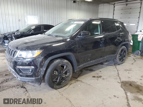 2019 Jeep Compass Altitude with VIN 3C4NJCBB4KT715498, listed as a Copart auction lot 60856305 with 55,307 mi miles and Salvage title. Bid and sale history available at DreamBid. Image 1.