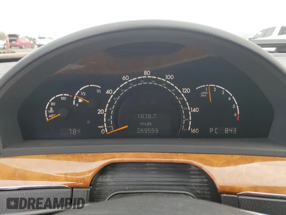 2003 Mercedes-Benz S 430 z VIN WDBNG70J83A335555, wystawiony jako Copart lot #58797335 z przebiegiem 269 559 mil mil oraz Szkoda całkowita • Salvage title. Historia ofert i sprzedaży dostępna na DreamBid. Obrazek 9.