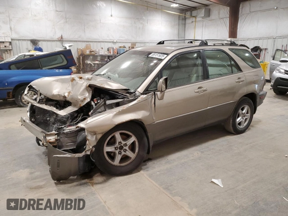 1999 Lexus RX 300 Luxury SUV with VIN JT6HF10U5X0079211, listed as a Copart auction lot 88151925 with 0 mi miles and Non Repairable. Bid and sale history available at carsss.com. Image 1.