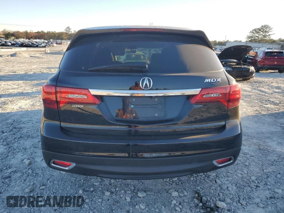 2016 Acura MDX with VIN 5FRYD3H29GB003987, listed as a Copart auction lot 83201584 with 86,637 mi miles and Salvage Title. Bid and sale history available at carsss.com. Image 6.
