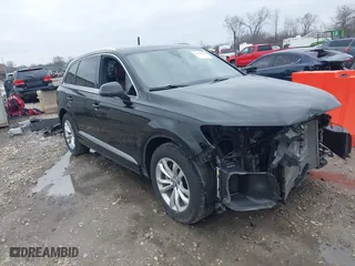 2018 Audi Q7 Premium Plus with VIN WA1LAAF71JD034960, listed as a IAAI auction lot 42075816 with 107,481 mi miles. Bid and sale history available at carsss.com. Image 1.