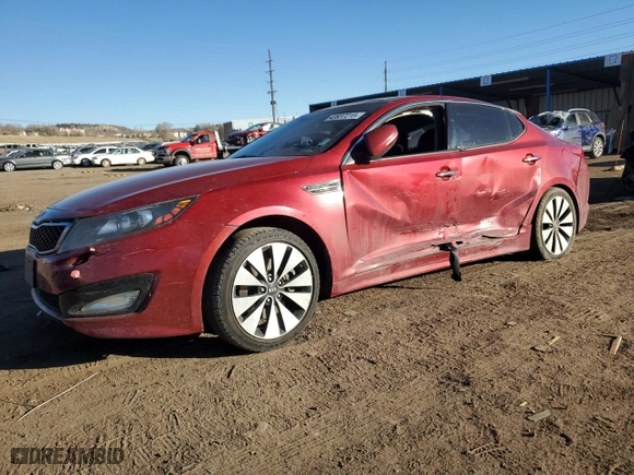2012 Kia Optima SX with VIN 5XXGR4A63CG005016, listed as a Copart auction lot 43937215 with 193,714 mi miles and Salvage Title. Bid and sale history available at carsss.com. Image 1.