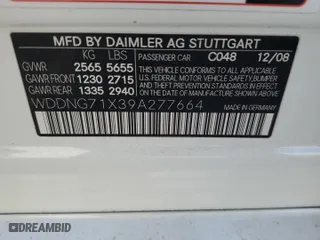 2009 Mercedes-Benz S-Class 5.5L V8 with VIN WDDNG71X39A277664, listed as a Copart auction lot 84507304 with 110,006 mi miles and Salvage Title. Bid and sale history available at carsss.com. Image 12.