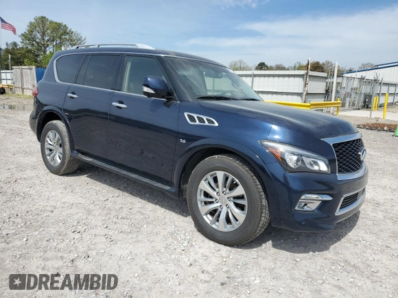 2017 Infiniti QX80 with VIN JN8AZ2NF8H9644229, listed as a Copart auction lot 50521545 with 141,122 mi miles and Salvage Title. Bid and sale history available at carsss.com. Image 4.