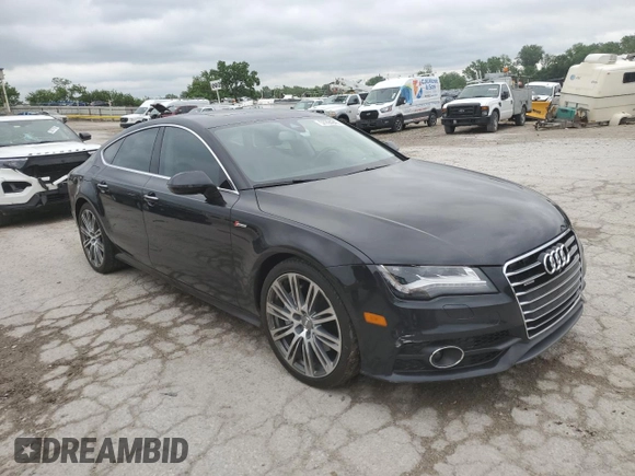 2014 Audi A7 Prestige with VIN WAU2GAFC0EN131545, listed as a Copart auction lot 57294245 with 117,646 mi miles and Salvage title. Bid and sale history available at DreamBid. Image 4.