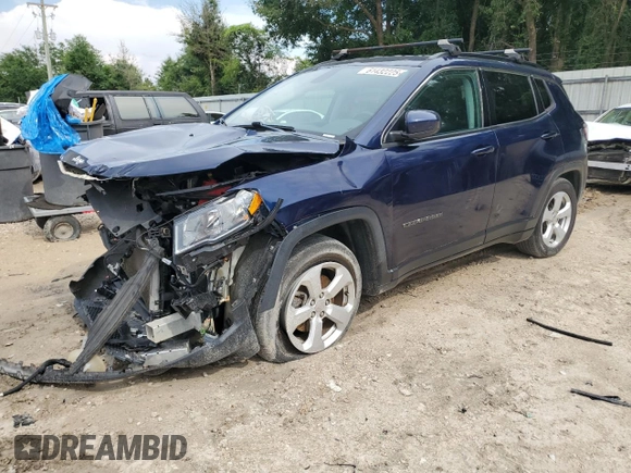 2020 Jeep Compass Latitude with VIN 3C4NJCBB6LT141553, listed as a Copart auction lot 61432225 with 87,151 mi miles and Non repairable. Bid and sale history available at DreamBid. Image 1.