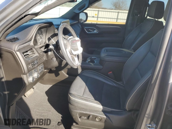 2021 GMC Yukon SLT with VIN 1GKS1BKD9MR194633, listed as a Copart auction lot 48762645 with 56,502 mi miles and Salvage Title. Bid and sale history available at carsss.com. Image 7.