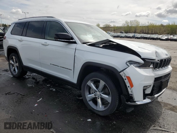 2021 Jeep Grand Cherokee Limited with VIN 1C4RJKBG4M8128310, listed as a Copart auction lot 55102045 with 48,130 mi miles and Salvage Title. Bid and sale history available at DreamBid. Image 4.