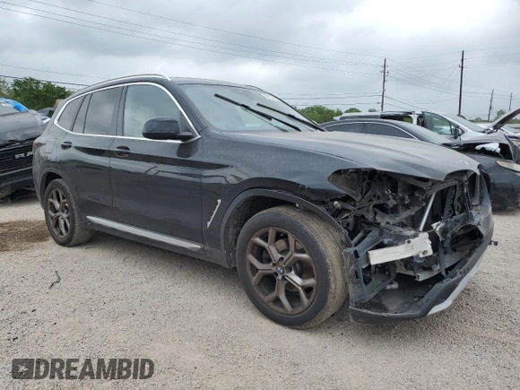 2022 BMW X3 sDrive30i with VIN WBX47DP08NN141941, listed as a Copart auction lot 51334725 with 62,751 mi miles and Clean Title. Bid and sale history available at DreamBid. Image 4.