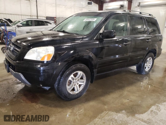 2003 Honda Pilot EX with VIN 2HKYF18643H620907, listed as a Copart auction lot 55442335 with 151,640 mi miles and Clean Title. Bid and sale history available at DreamBid. Image 1.
