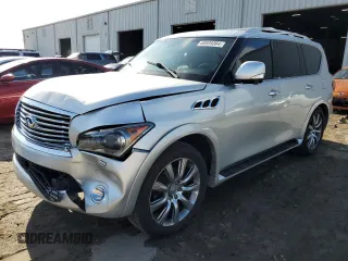2012 Infiniti QX56 8-passenger with VIN JN8AZ2NC5C9317849, listed as a Copart auction lot 68599364 with 225,533 mi miles and Salvage Title. Bid and sale history available at carsss.com. Image 1.