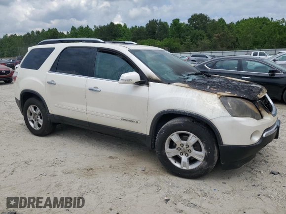 2008 GMC Acadia SLT2 with VIN 1GKEV33758J259384, listed as a Copart auction lot 56007665 with Not provided miles and Salvage title. Bid and sale history available at DreamBid. Image 4.