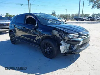 2019 Mitsubishi Outlander Sport ES 2.0 with VIN JA4AP3AUXKU015002, listed as a IAAI auction lot 41299231 with 56,266 mi miles. Bid and sale history available at carsss.com. Image 1.