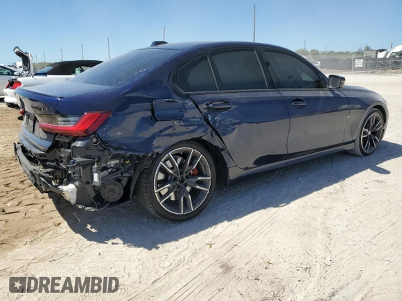 2024 BMW 3 Series M340i with VIN 3MW49FS05R8E12423, listed as a Copart auction lot 49777375 with 0 mi miles and Salvage Title. Bid and sale history available at carsss.com. Image 3.