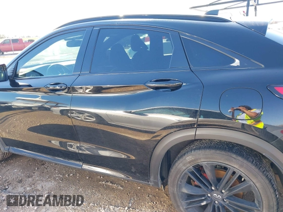 2023 Infiniti QX55 Luxe with VIN 3PCAJ5JR2PF105579, listed as a IAAI auction lot 41478285 with 56,943 mi miles and . Bid and sale history available at DreamBid. Image 14.