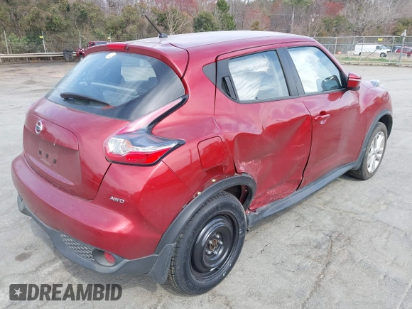 2016 Nissan Juke SL z VIN JN8AF5MV2GT658468, wystawiony jako IAAI lot #41790599 z przebiegiem 78 173 mil mil oraz . Historia ofert i sprzedaży dostępna na DreamBid. Obrazek 4.