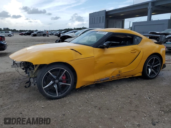 2022 Toyota Supra 3.0 with VIN WZ1DB0C06NW046509, listed as a Copart auction lot 64653075 with 46,472 mi miles and Clean title. Bid and sale history available at DreamBid. Image 1.