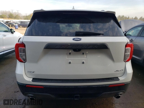 2022 Ford Explorer XLT with VIN 1FMSK8DH9NGC15548, listed as a Copart auction lot 77819694 with 23,087 mi miles and Salvage Title. Bid and sale history available at DreamBid. Image 6.