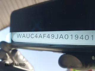 2018 Audi S4 Prestige z VIN WAUC4AF49JA019401, wystawiony jako IAAI lot #42143099 z przebiegiem 50 206 mil mil oraz . Historia ofert i sprzedaży dostępna na DreamBid. Obrazek 9.