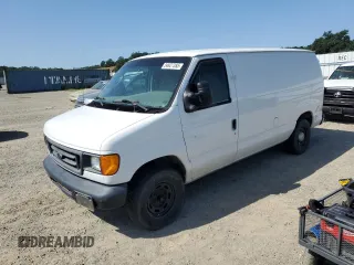 2006 Ford Econoline Cargo with VIN 1FTRE14W76DB44255, listed as a Copart auction lot 54927385 with 208,158 mi miles and Clean Title. Bid and sale history available at carsss.com. Image 1.