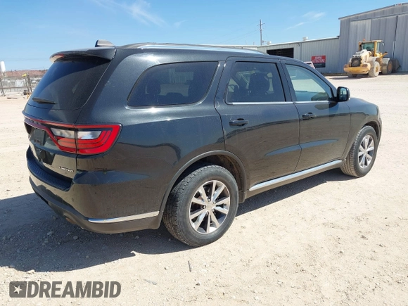 2016 Dodge Durango Limited with VIN 1C4RDHDG9GC360118, listed as a IAAI auction lot 41696388 with 217,550 mi miles. Bid and sale history available at carsss.com. Image 4.