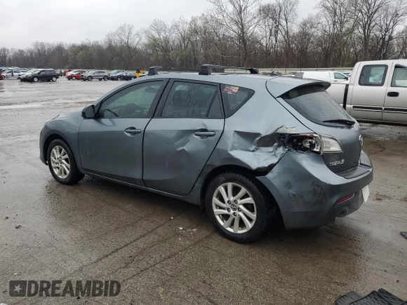 2013 Mazda 3 i Touring with VIN JM1BL1LP1D1814043, listed as a Copart auction lot 52600925 with 163,821 mi miles and Salvage Title. Bid and sale history available at carsss.com. Image 2.