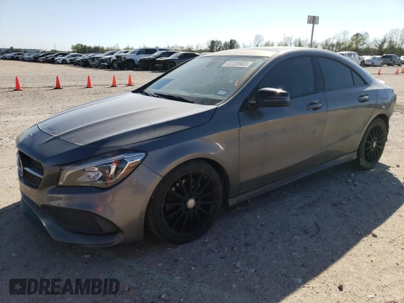 2017 Mercedes-Benz CLA with VIN WDDSJ4EB7HN433021, listed as a Copart auction lot 43235663 with 102,729 mi miles. Bid and sale history available at carsss.com. Image 1.