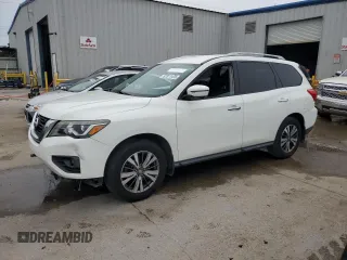 2017 Nissan Pathfinder SL with VIN 5N1DR2MN2HC615745, listed as a Copart auction lot 57311475 with 142,309 mi miles and Salvage title. Bid and sale history available at DreamBid. Image 1.