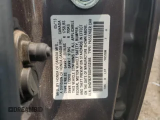 2013 Honda Civic LX with VIN 2HGFB2F55DH552566, listed as a Copart auction lot 59542755 with 160,820 mi miles and Salvage title. Bid and sale history available at DreamBid. Image 12.