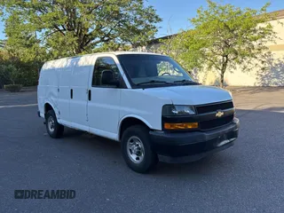 2023 Chevrolet Express Cargo with VIN 1GCWGAFP4P1176442, listed as a Copart auction lot 65481025 with 42,680 mi miles and Salvage title. Bid and sale history available at DreamBid. Image 1.