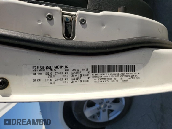 2012 Dodge Journey SXT с VIN 3C4PDDBG3CT350007, выставлен на аукционе Copart как лот 60426105 с пробегом 139 131 миль миль и Чистый • Clean title. История ставок и продаж доступна на DreamBid. Изображение 13.
