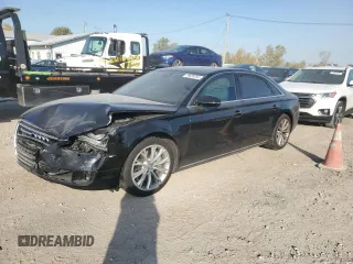 2014 Audi A8 L 3.0T with VIN WAURGAFD2EN009647, listed as a Copart auction lot 76626254 with 80,779 mi miles and Salvage Title. Bid and sale history available at carsss.com. Image 1.