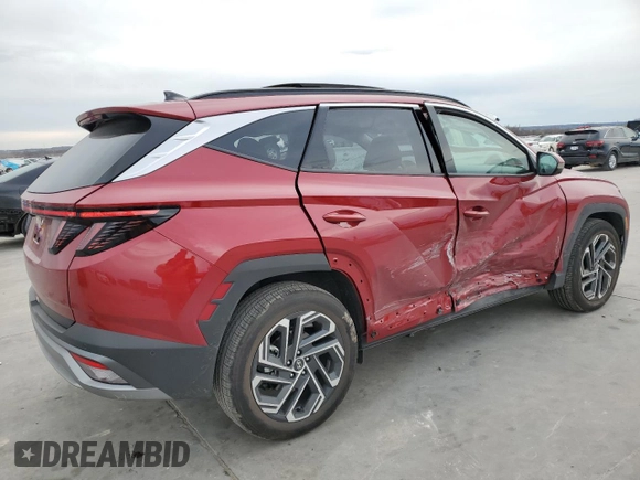 2025 Hyundai Tucson Limited with VIN 5NMJE3DE0SH458413, listed as a Copart auction lot 89299505 with 2,830 mi miles and Salvage Title. Bid and sale history available at carsss.com. Image 3.