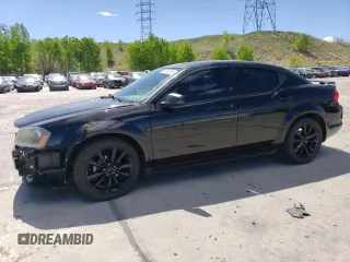 2014 Dodge Avenger SE with VIN 1C3CDZAG6EN165499, listed as a Copart auction lot 56748295 with 75,854 mi miles and Salvage title. Bid and sale history available at DreamBid. Image 1.