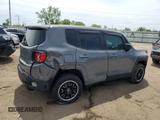 2020 Jeep Renegade Sport with VIN ZACNJBAB7LPL02959, listed as a Copart auction lot 59115815 with 74,307 mi miles and Salvage title. Bid and sale history available at DreamBid. Image 3.