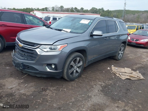 2018 Chevrolet Traverse LT Leather with VIN 1GNERHKW2JJ184968, listed as a IAAI auction lot 41467091 with 167,118 mi miles. Bid and sale history available at carsss.com. Image 2.
