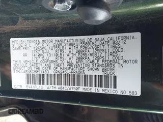 2012 Toyota Tacoma z VIN 3TMLU4EN6CM091483, wystawiony jako IAAI lot #41464391 z przebiegiem 124 204 mil mil oraz . Historia ofert i sprzedaży dostępna na DreamBid. Obrazek 9.