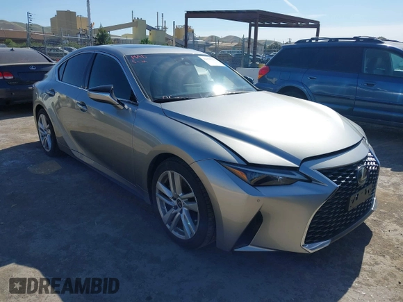 2021 Lexus IS 300 with VIN JTHCA1D24M5115848, listed as a IAAI auction lot 42179771 with 47,670 mi miles and . Bid and sale history available at DreamBid. Image 1.