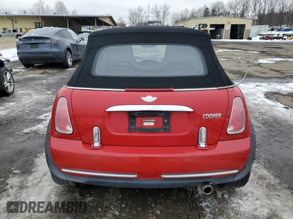 2005 MINI Convertible with VIN WMWRF33575TG12426, listed as a Copart auction lot 44856745 with Not provided miles and Clean title. Bid and sale history available at DreamBid. Image 6.